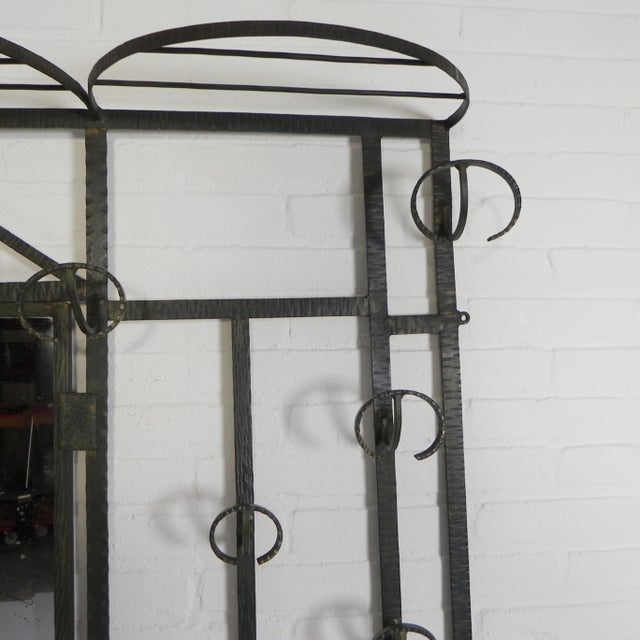 Large Art Deco Standing Wall Coat Rack, 1930s For Sale - Image 13 of 18