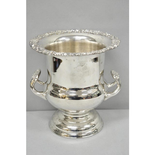 Vintage Victorian Silver Plated Trophy Cup Urn Champagne Chiller Bar Ice Bucket For Sale - Image 16 of 16