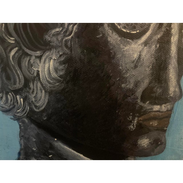 Original Acrylic Painting of a Greek Athlete on Gessoboard For Sale In West Palm - Image 6 of 7