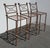 Rustic Set Three Vintage Rustic Spanish Style Iron Barstools Crackle Finish No Cushions For Sale - Image 3 of 12