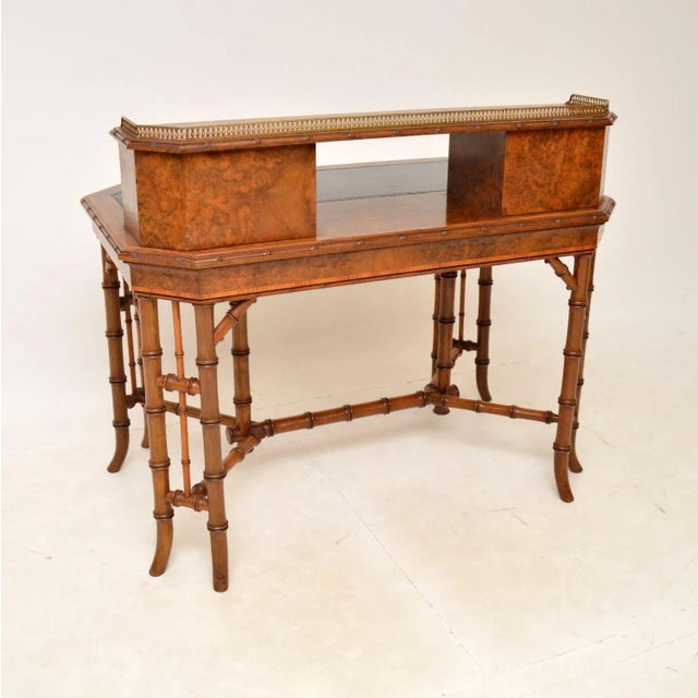 Burr Walnut Writing Desk from Howard & Sons, 1860s For Sale - Image 6 of 15