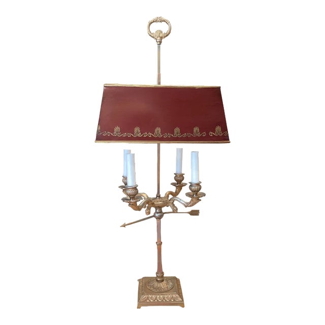 French Vintage Tole Lamp For Sale