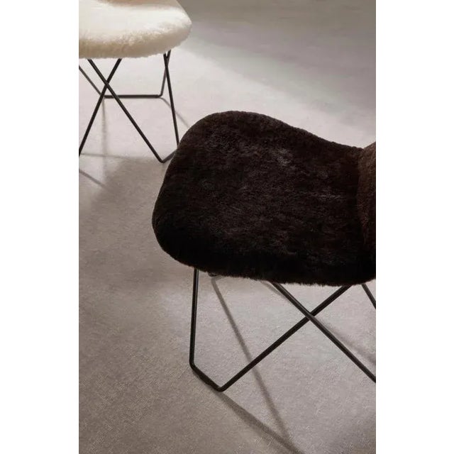 Contemporary Cactus Sheepskin Dining Chair by Cuero Design For Sale - Image 3 of 9