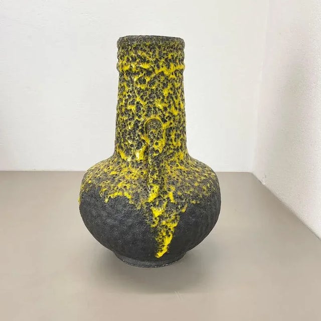 Large Fat Lava Pottery Vase from Fohr Ceramics, Germany, 1970s For Sale - Image 3 of 18