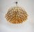 Italian vintage chandelier in Murano glass and nickel plated metal structure. The armor polished nickel supports 101 glass...