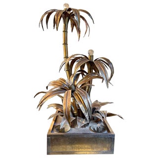 Vintage Palm Tree Floor Lamp from Maison Jansen, 1970 For Sale