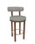 Contemporary Collector Modern Moca Bar Chair in Safire 12 Fabric and Smoked Oak by Studio Rig For Sale - Image 3 of 7