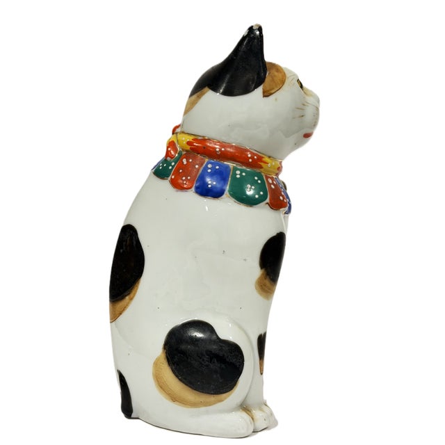 Traditional Beckoning Cat Figurine For Sale - Image 3 of 15