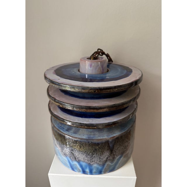 Stoneware Pendant Light by Jette Hellerøe, Denmark, 1960s For Sale - Image 3 of 5