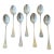 Mid 20th Century Romance by Bjorn Rosenthal Sterling Silver 925 Teaspoons - Set of 7 For Sale
