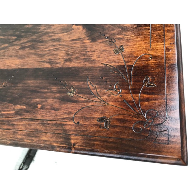 A Carved coffee table - a wood flower bed, 1900s. For Sale - Image 12 of 18