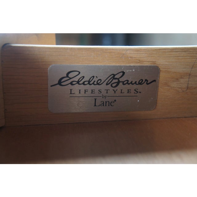 Late 20th Century Late 20th Century Eddie Bauer Lifestyles Lane Cherry Empire Scrolled Pedestal Center Table with Drawer For Sale - Image 5 of 13