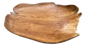 Andrianna Shamaris Minimalist Teak Wood Sculptural Bowl