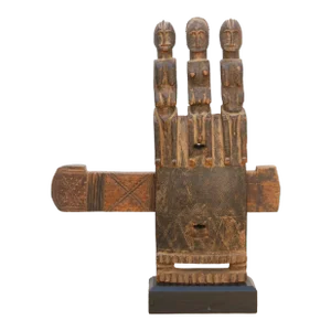 Antique African Bamana Three Guardian Door Lock
