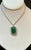 GIA Certified 8 Ct Natural Emerald Cut Emerald & Diamond Pendant, 14KWG Chain For Sale In New York - Image 6 of 18