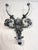Industrial Vintage Ornate Heavy Chrome Metal Wall Mount Wall Hook Hat Coat Hallway Rack For Sale - Image 3 of 8