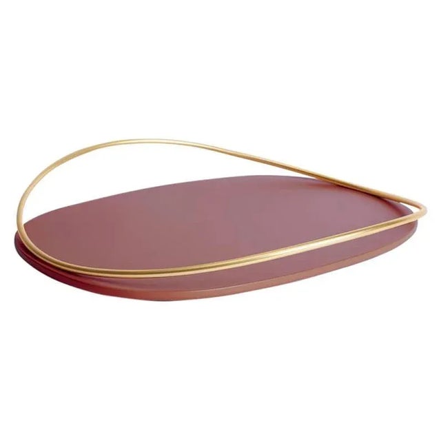Burgundy Touché D Tray by Martina Bartoli For Sale - Image 4 of 4