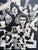A striking vintage 1980s Cubist-inspired painting featuring a whimsical cast of characters from The Wizard of Oz. Rendered...