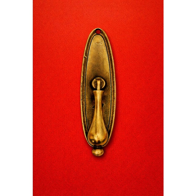 This charming small brass door knocker from England features a classic, understated design that works beautifully on...