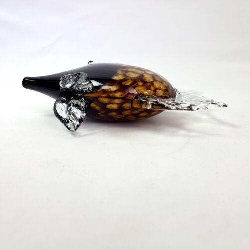 Early 21st Century Tortoiseshell Art Glass Fish Sculpture For Sale - Image 4 of 8