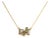 14k Gold Chain Necklace With Green Tourmaline and Diamond Pendant For Sale