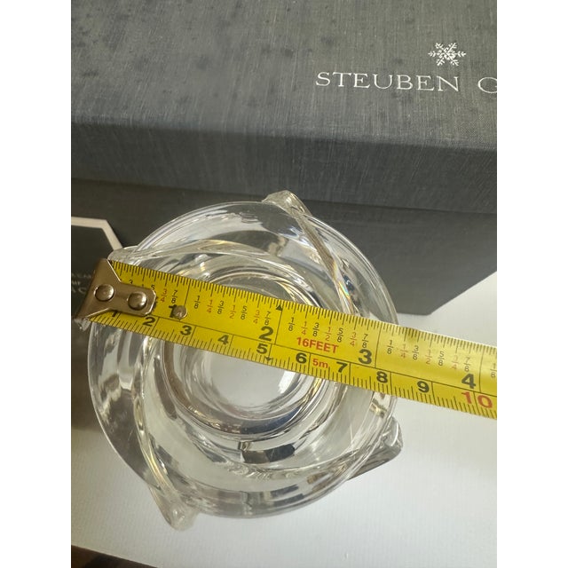 Steuben Vintage 1958 Donald Pollard MCM Art Glass "Whirpool" Vase 11.25" Tall # 8087-St in Original Box For Sale In New York - Image 6 of 18