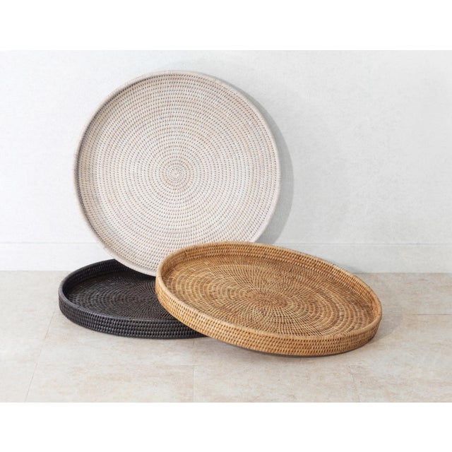 Our round rattan serving and ottoman trays will instantly add a gorgeous touch to any room of your home. Adding this tray...