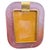 Metal 1990s Barovier Style Art Deco Pink Murano Glass and Brass Picture Frame For Sale - Image 7 of 12