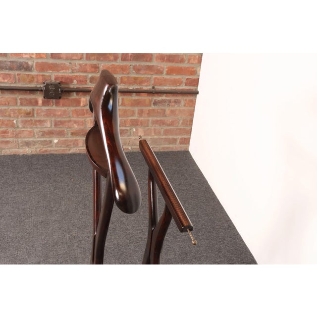 Italian Modern Fratelli Reguitti Sculptural Stained Mahogany X-Form Valet For Sale - Image 14 of 16