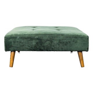West Elm Tufted Square Ottoman For Sale