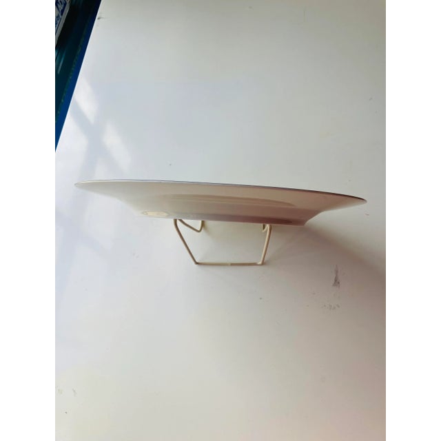 Mikasa 1990's Mikasa Fine China "Golden Shell" Pattern Dinner Plate For Sale - Image 4 of 7