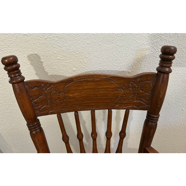 Antique Americana Farmhouse Style Youth / Childs Press Back High Chair 39" Tall For Sale - Image 6 of 11