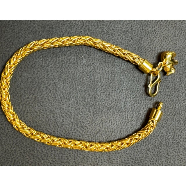 Gold Love Nest Yellow Gold Woven Bracelet in 18 Kt Yellow Gold For Sale - Image 8 of 8