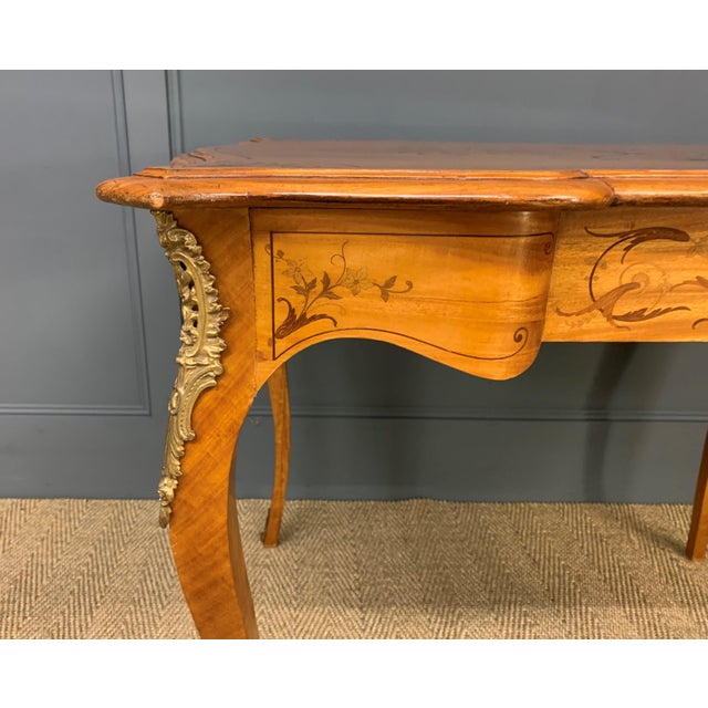 19th Century Inlaid Satinwood Table, 1890 For Sale - Image 6 of 17