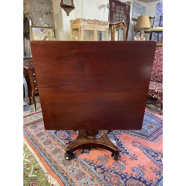 English Mahogany Tilt-Top Table, 19th Century For Sale - Image 5 of 7