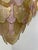 Metal Italian Art Deco Gold and Pink Murano Glass Chandelier, 2000s For Sale - Image 7 of 15