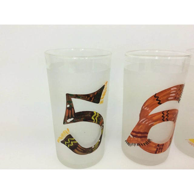 Vintage Number Highball Glasses- Set of 8 For Sale - Image 4 of 6