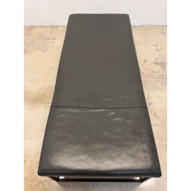 Mitchell Gold + Bob Williams Carmen Leather Cocktail Ottoman or Museum Bench For Sale - Image 11 of 13