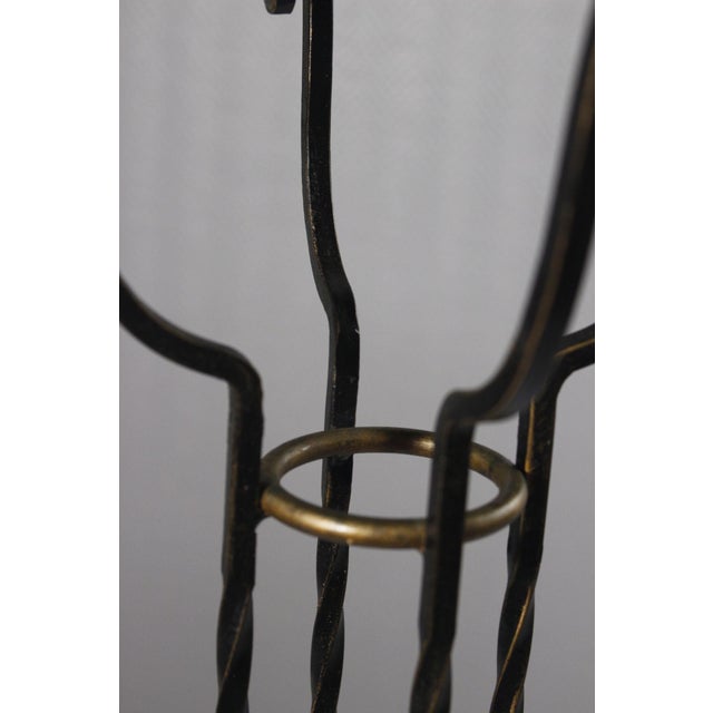 French Wrought Iron Gueridon Column Table by Gilbert Poillerat, 1930s For Sale - Image 10 of 17