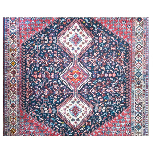 Vintage Persian Shiraz Rug For Sale - Image 14 of 16