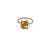 A wonderful 14K gold ring in the form of a griffin holding a seed pearl. Originally a stickpin, a 14K gold shank has been...