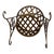 Vintage Metal Basket Weave Garden Planter Stand With Scrollwork and Aged Patina For Sale - Image 4 of 8