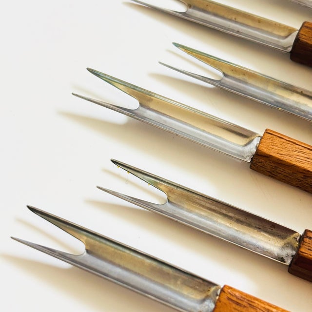 Mid 20th Century Mid Century Cocktail Forks - Set of 8 For Sale - Image 5 of 7