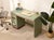 Vintage Mint Green Writing Desk With Wood-Tone Details For Sale - Image 4 of 12