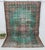 Green 1970s Vintage Handmade Wool Cotton Green Area Rug For Sale - Image 8 of 12