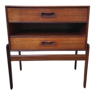 Vintage Danish Teak Nightstand by Arne Vodder for Vamø, Denmark 1960s For Sale