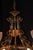 Art Deco Six-Light Chandelier in Brass and Tinted Glass, 1930 For Sale - Image 3 of 18