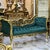 2020s Baroque Style Green Velvet Settee Tufted For Sale - Image 5 of 14