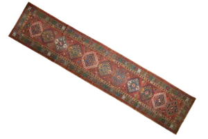 Vintage Karaja Rug Runner - 3'1" X 14'9"
