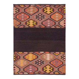 Decorative Vintage Small Kilim Rug - 3`9" X 4`10" For Sale